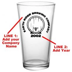 BarProducts.com CUSTOMIZABLE - 16oz Pint / Mixing Glass- Brew3