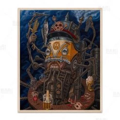 BarProducts.com Featured Artists Brew Bot 24" X 30" Wooden Table Top - Two Types Available 4 BarProducts.com Featured Artists Brew Bot 24