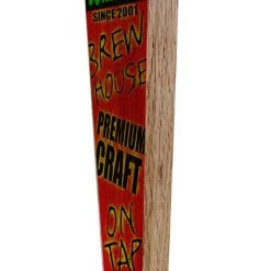 BarProducts Handcrafted Oak Wood Beer Tap Handles - Flared Shape - Brew House - Red / Green Woodshop Made In The USA