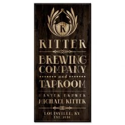 BarProducts.com CUSTOMIZABLE Large Vintage Wooden Bar Sign - BREWING COMPANY - 11 3/4" X 23 3/4" BAR DECOR