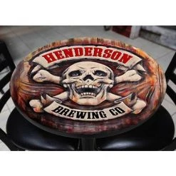 BarProducts.com CUSTOMIZABLE Wooden Table Top - Skull & Bones - Two Sizes Available Featured Artists