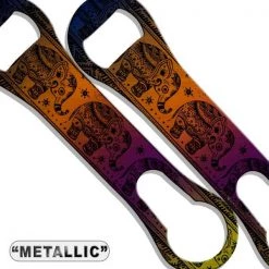 BarProducts.com Printed Cocktail Shaker And V-Rod® Bar Set - Bright Elephants BAR TOOLS