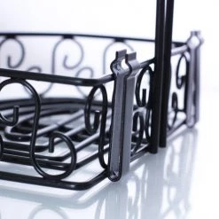 BarProducts.com KITCHEN, DINING & SERVICE BarConic® Condiment Caddy With Built In Merchandising Ring - Black Semi-Round