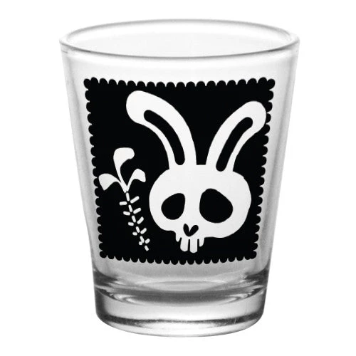 bunny-cute-skull-shot-glasses.jpg BarProducts.com Printed Shot Glasses - Cutsey Skulls - 1.75 Ounce Novelty Glassware