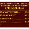 BarProducts.com "Telephone Answering Charges" Kolorcoat™ Metal Bar Sign BAR DECOR