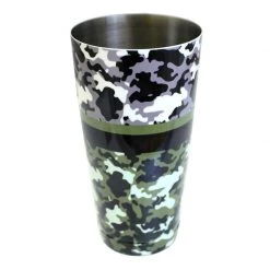 BarProducts.com Cocktail Shaker Tin - Printed Designer Series - 28oz Weighted - Camouflage BAR TOOLS