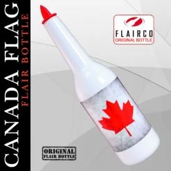 BarProducts.com Kolorcoat™ Flair Bottle - Canada Flag Design - 750ml BAR TOOLS