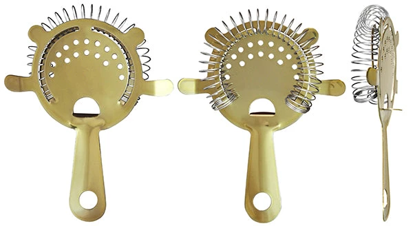 candy-coated-4-prong-gold-cocktail-strainer.jpg BarProducts.com BAR TOOLS Cocktail Strainer - 4 Prong Candy Coated - Color Options