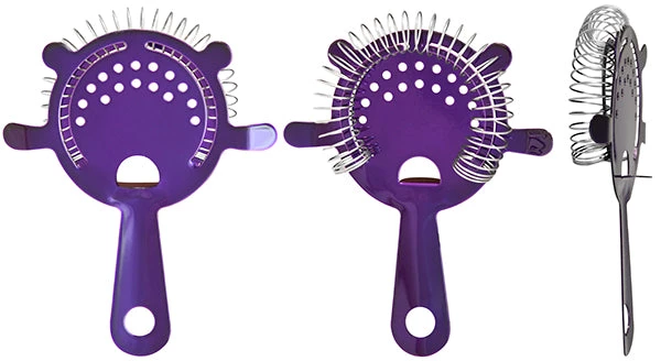 candy-coated-4-prong-purple-cocktail-strainer.jpg BarProducts.com BAR TOOLS Cocktail Strainer - 4 Prong Candy Coated - Color Options