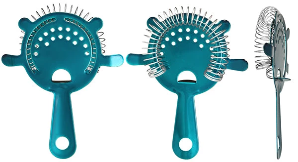 candy-coated-4-prong-teal-cocktail-strainer.jpg BarProducts.com BAR TOOLS Cocktail Strainer - 4 Prong Candy Coated - Color Options