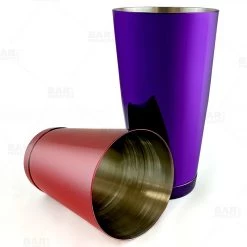 BarProducts.com BAR TOOLS BarConic® Cocktail Shaker Set - 28oz / 18oz Weighted Tins - Candy Purple / Red