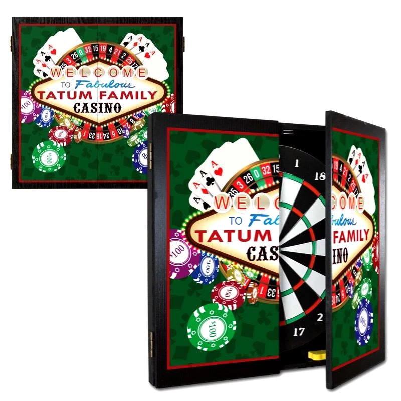 casino.jpg BarProducts.com Customizable Fabulous Casino Dart Board Cabinet