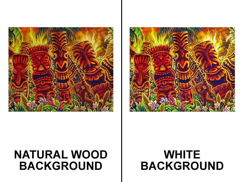 cb-2430-tiki-laughter.jpg BarProducts.com Tiki Laughter 24" X 30" Wooden Table Top - Two Types Available