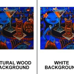 BarProducts.com Blue Tiki Bar Square Wooden Table Top - Two Sizes Available 6 BarProducts.com Blue Tiki Bar Square Wooden Table Top - Two Sizes Available