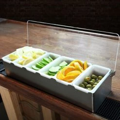 BarProducts.com Condiment Holder / Fruit Tray - Stainless Steel - Size Options Super Savers
