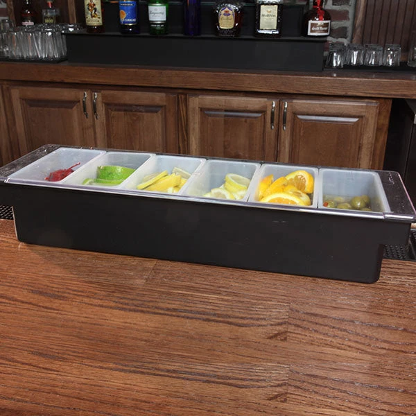 ch-ft-l.jpg BarProducts.com BAR SUPPLIES Condiment Holder / Fruit Tray - 6 Pint W/ Flat Lid - Color Options