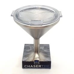 BarProducts.com Orca Chasertini - Stainless Steel With Clear Lid - 8 Ounce SPECIAL COLLECTIONS