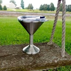 BarProducts.com Orca Chasertini - Stainless Steel With Clear Lid - 8 Ounce SPECIAL COLLECTIONS