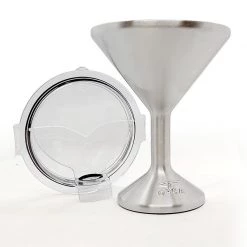 BarProducts.com Orca Chasertini - Stainless Steel With Clear Lid - 8 Ounce SPECIAL COLLECTIONS