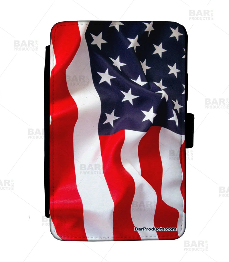 check-holder-front-rflag-bpc.jpg BarProducts.com Guest Check Pad Holder - U.S. Flag