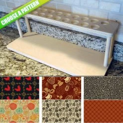 BarProducts Handcrafted CHOOSE YOUR PATTERN - Counter Caddies™ - 24 INCH STRAIGHT UNIT W/ K-Cup Holes Woodshop Made In The USA