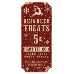 BarProducts.com CUSTOMIZABLE Wood Christmas Sign - Reindeer Treats