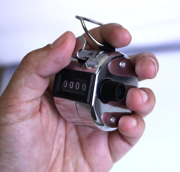 chrome-hand-tally-counter-use-2.jpg BarProducts.com Chrome Hand Tally Counter BAR EQUIPMENT