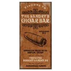 BarProducts.com BAR DECOR CUSTOMIZABLE Large Vintage Wooden Bar Sign - Cigar Bar - 11 3/4" X 23 3/4"