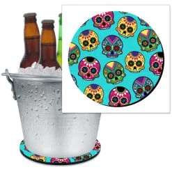 BarProducts.com Beer Bucket Coaster - Sugar Skulls (Serveral Colors Available) BAR SUPPLIES