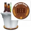 BarProducts.com BAR SUPPLIES ADD YOUR NAME - Beer Bucket Coaster - Football