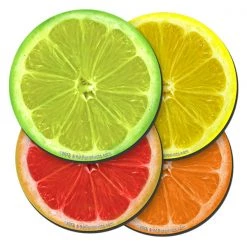 BarProducts.com Citrus Foam Kolorcoat™ Coaster - 4 Inch Round BAR SUPPLIES