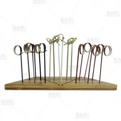 BarProducts.com BarConic® Bamboo Cocktail Pick Display - 18 Holes Cocktail Picks