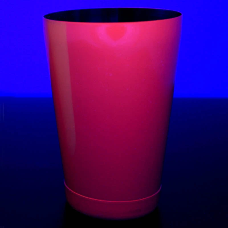 cocktail-shaker-tin-18oz-neon-pink-glow-800.jpg BarProducts.com Cocktail Shakers Cocktail Shaker Tin - 18 Ounce Weighted - Neon Pink