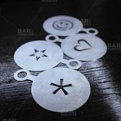 BarProducts.com KITCHEN, DINING & SERVICE BarConic® Stainless Steel Cocktail Stencils - 4 Pack