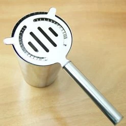 BarProducts.com Cocktail Strainer - 2 Prong Pipe Handled - Stainless Steel