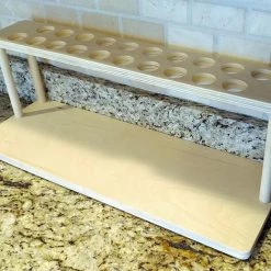 BarProducts.com Counter Caddies™ - NATURAL - 24" STRAIGHT Shelf W/ K-Cup Holes KITCHEN, DINING & SERVICE
