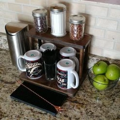 BarProducts.com Counter Caddies™ - STAINED Finish - 12" STRAIGHT - Barista KITCHEN, DINING & SERVICE