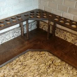 BarProducts.com Counter Caddies™ - Stained Finish - CORNER Shelf W/ K-CUP Holes KITCHEN, DINING & SERVICE
