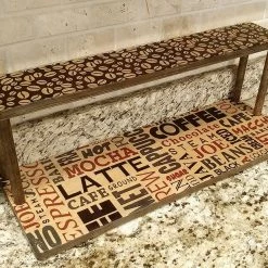 BarProducts.com Counter Caddies™ - BARISTA Theme - 24" STRAIGHT Shelf KITCHEN, DINING & SERVICE