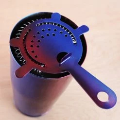 BarProducts.com Cocktail Strainers Blue And Red Color Fusion 4 Prong Cocktail Strainer 5 BarProducts.com Cocktail Strainers Blue And Red Color Fusion 4 Prong Cocktail Strainer