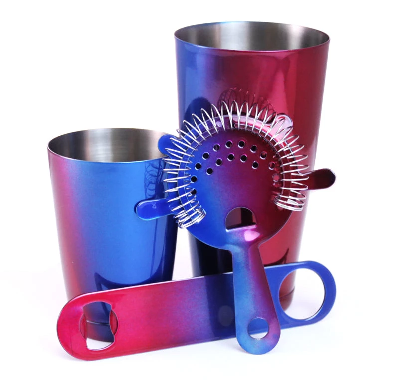 color-fusion-set-with-speed-opener-main-1.jpg BarProducts.com 4 Piece Blue And Red Color Fusion Bar Tools Set With Speed Bottle Opener