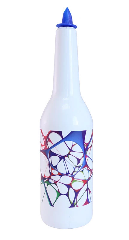 colorful-web-flair-bottle-750ml.jpg BarProducts.com BAR TOOLS Kolorcoat™ Flair Bottle - Colorful Web Design - 750ml