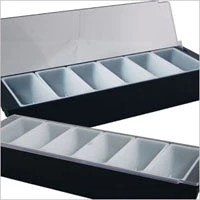 condiment-holder-black-display-bs.jpg BarProducts.com BAR SUPPLIES Condiment Holder / Fruit Tray - 6 Pint W/ Flat Lid - Color Options