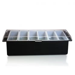 BarProducts.com 6-Pint Bar Condiment Holder With Angled Face & Ice Compartment