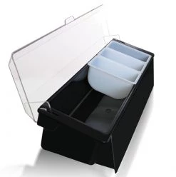BarProducts.com 6-Pint Bar Condiment Holder With Angled Face & Ice Compartment