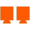 BarProducts.com Kolorcoat™ Can Cooler (2 Pack) - Orange