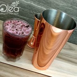 BarProducts.com Master Mixology Olea™ Cocktail Shaker - Copper Plated - 28oz Weighted