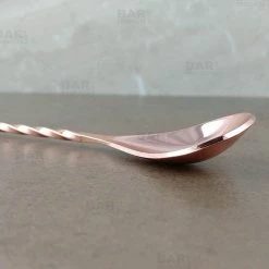 BarProducts.com BarConic® Copper Plated Bar Spoon W/ Muddler Tip - Professional Grade - 40cm Length