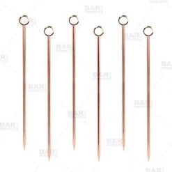 BarProducts.com Copper Plated Cocktail Picks - Pack Of 6