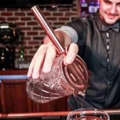 BarProducts.com Master Mixology BarConic® Copper Plated Hawthorne Strainer